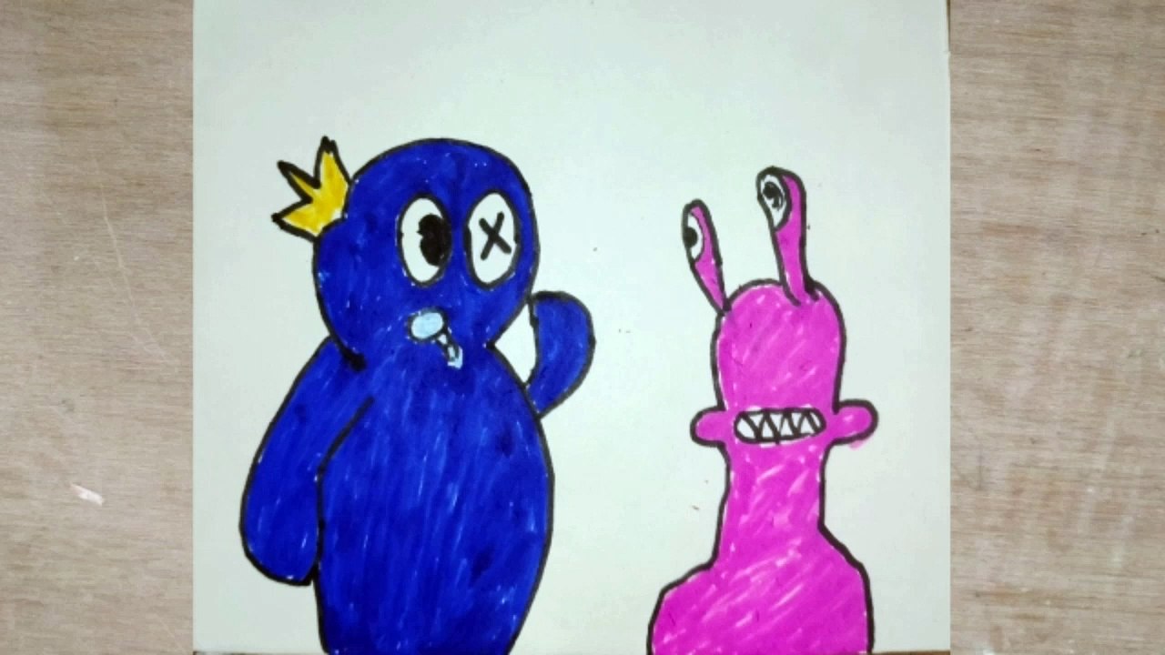 Roblox rainbow friend Blue and Green drawing - video Dailymotion