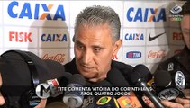 Tite comenta vitória do Corinthians após quatro jogos