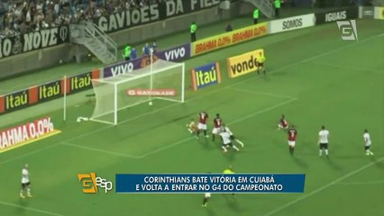 Corinthians bate Vitória em Cuiabá e volta ao G-4