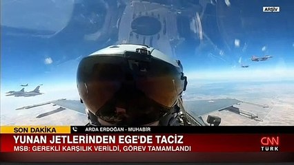 Yunan jetlerinden Ege'de taciz