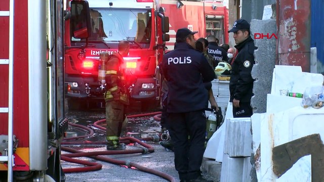 Sünger atölyesinde yangın çıktı