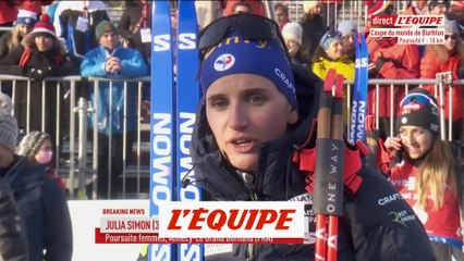 Simon : «J'ai été prise par l'excitation» - Biathlon - CM (F)