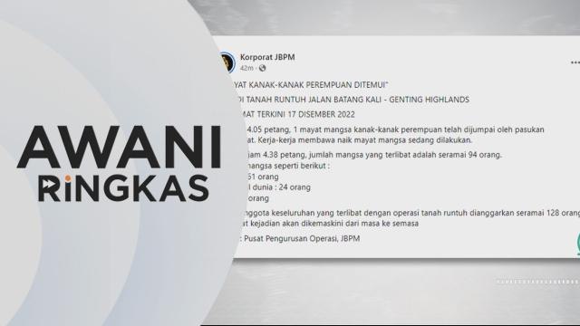 AWANI Ringkas: Tragedi Batang Kali: Mayat ke-24 ditemui
