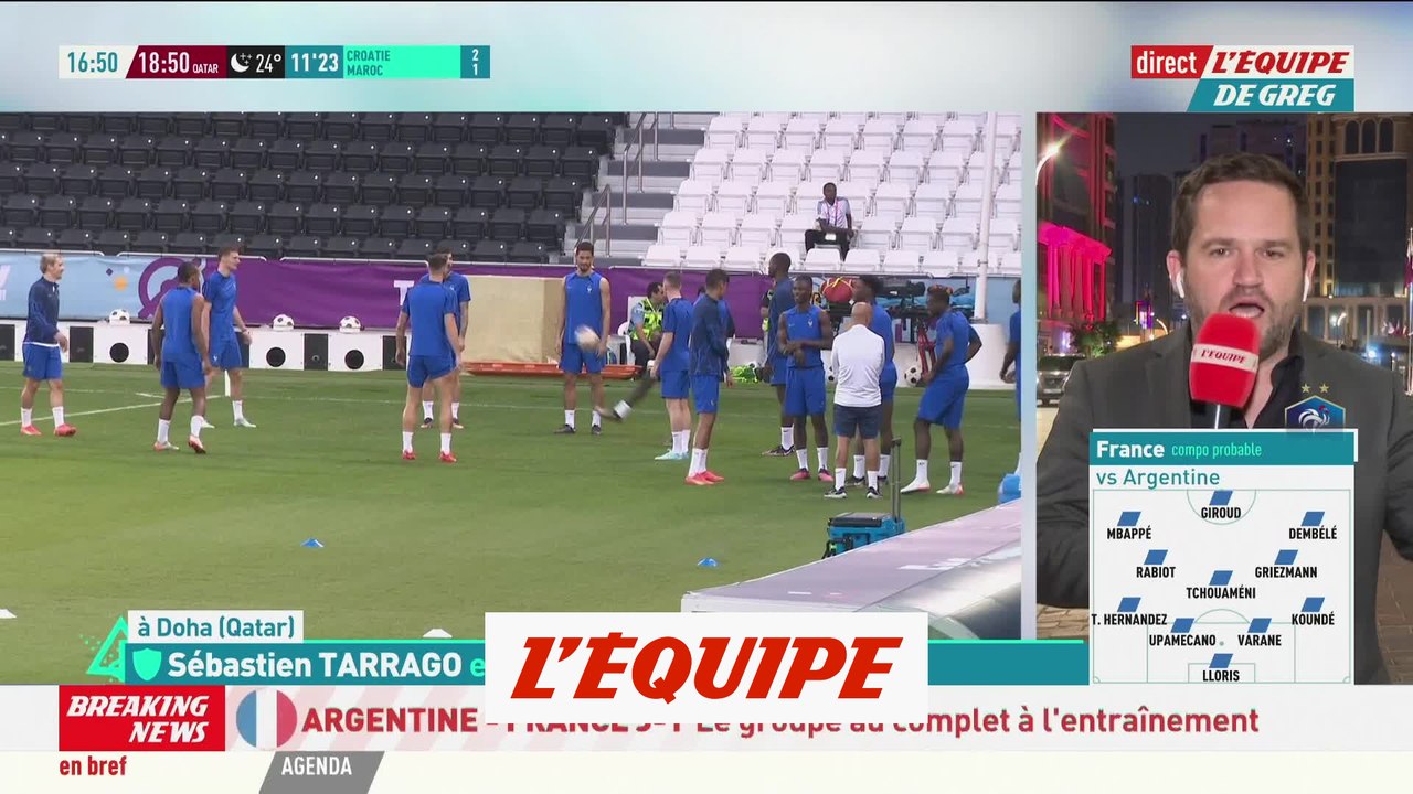Un groupe au complet à l'entraînement - Foot - CM 2022 - Bleus