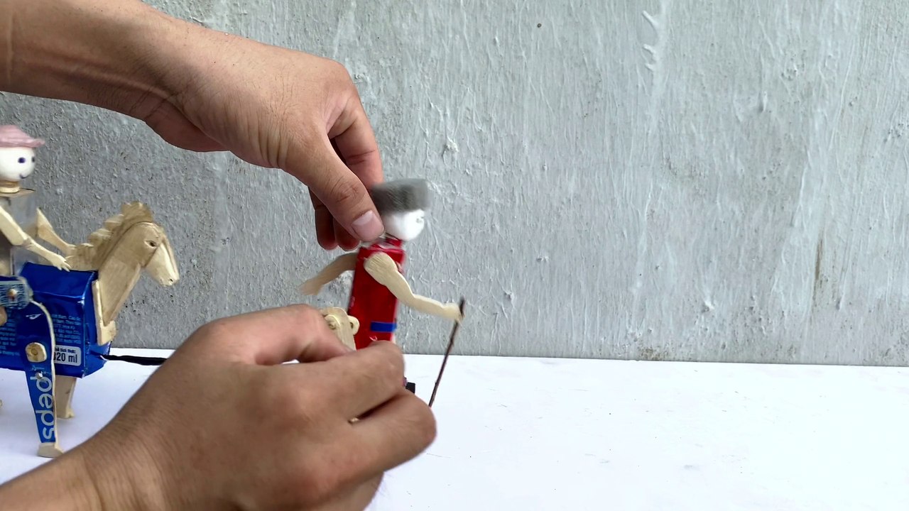 How to Make Grandpa leads a Horse to Carry His Granddaughter by Pepsi Cans and CocaCola Cans- DIY