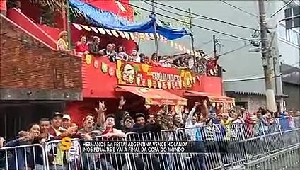 Argentinos festejam em SP classificação para final