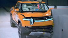 Rivian R1T frontal crash test – REALLY SAFE__