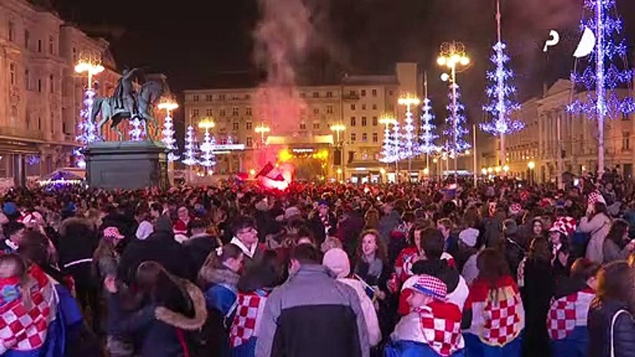 مونديال 2022: الكرواتيون في زغرب يحتفلون بإحراز...