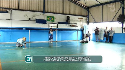 Renato participa de evendo solidário com deficientes visuais
