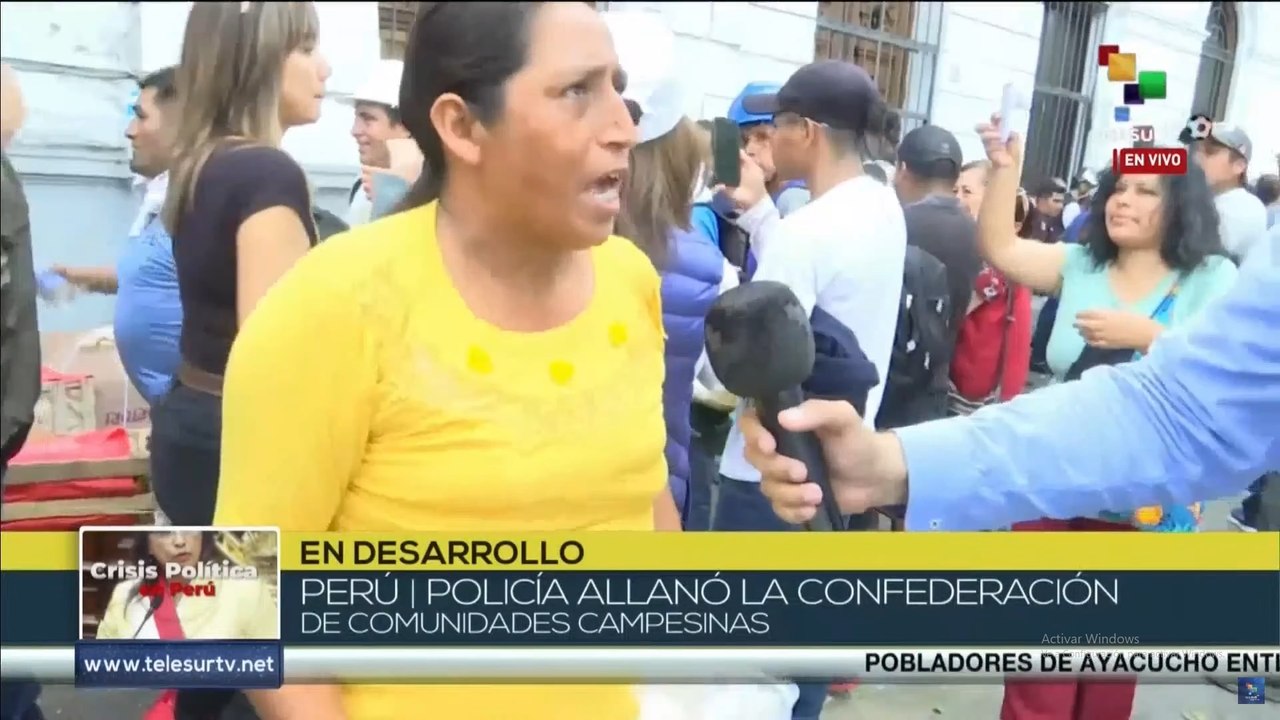 Liberan detenidos en el local de la Confederación de Comunidades Campesinas