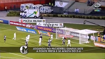 Assista aos melhores momentos de Santos e Ponte Preta