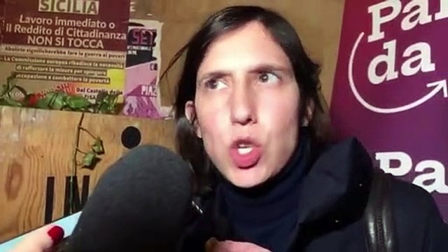 La candidata alla segreteria del Partito democratico, Elly Schlein, a Palermo