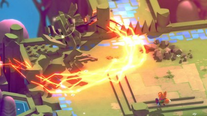 Tunic: Als kleiner Fuchs kämpfen wir gegen einen großen Boss