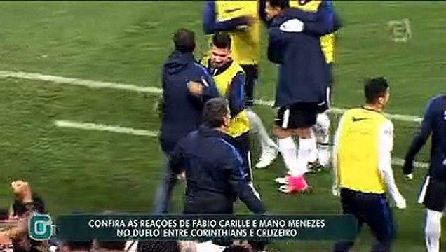 Corinthians x Cruzeiro Confira as reações de Fábio Carille e Mano Menezes no duelo