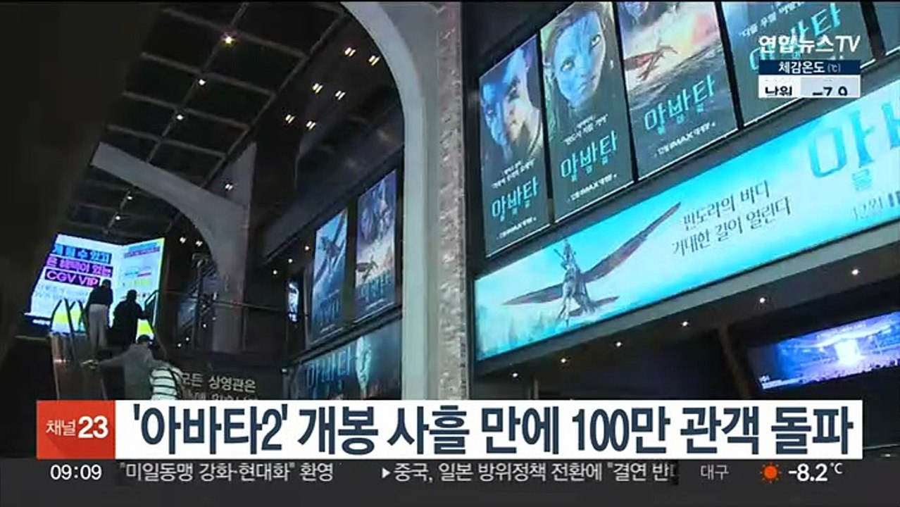 '아바타2' 개봉 사흘 만에 100만 관객 돌파