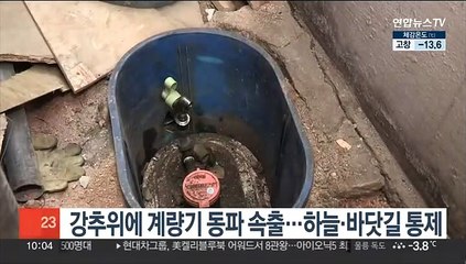 강추위에 계량기 동파 속출…하늘·바닷길 통제