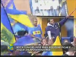 Torcida do Boca Juniors se une e pede que Riquelme fique