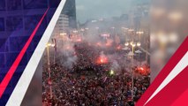 Euforia Warga Zagreb Rayakan Keberhasilan Kroasia Juara Ketiga Piala Dunia 2022