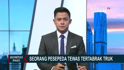 下载视频: Seorang Pesepeda Tewas Tertabrak Truk Kontainer di Karawang Jawa Barat