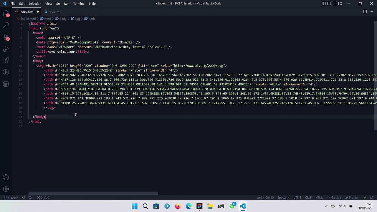 SVG Animation With Text HTML & CSS   NineCode