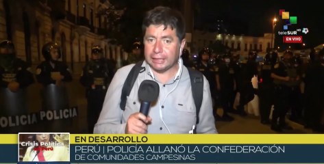 Lima: Contingente policial acordona alrededores de la Confederación Campesina
