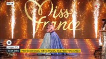 Indira Ampiot, Miss Guadeloupe, a été couronnée Miss France 2023 à l'issue d'un concours qui a cette année élargi ses critères de sélection pour moderniser une image souvent décriée