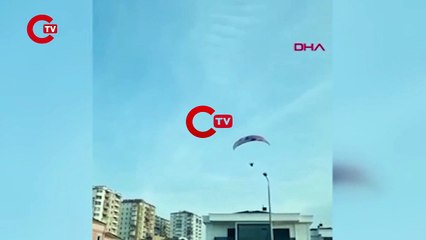 Paraşütçü 15 metre yükseklikten düştü