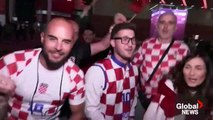 World Cup 2022 Croatia fans celebrate 3rd place after defeating Morocco 2-1