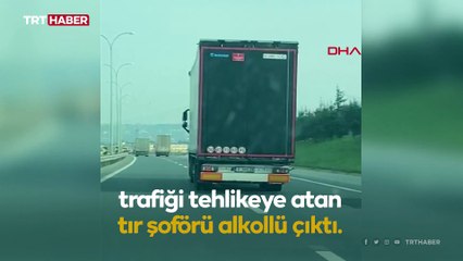 Trafiği tehlikeye atan sürücü alkollü çıktı