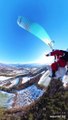 Paragliding Santa Claus Rides on Dog