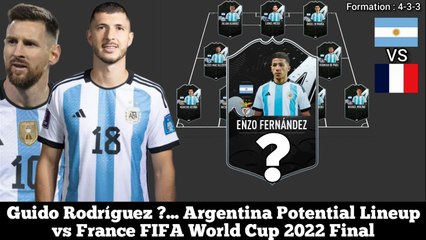 Guido Rodríguez ?... Argentina Potential Lineup vs France ► FIFA World Cup 2022 Final