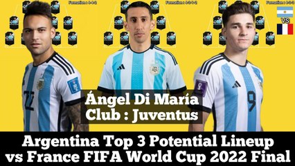 Argentina Top 3 Potential Lineup vs France ► FIFA World Cup 2022 Final