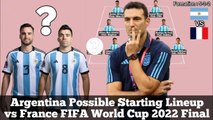 Argentina Possible Starting Lineup vs France ► FIFA World Cup 2022 Final