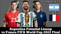 Argentina Potential Lineup vs France ► FIFA World Cup 2022 Final