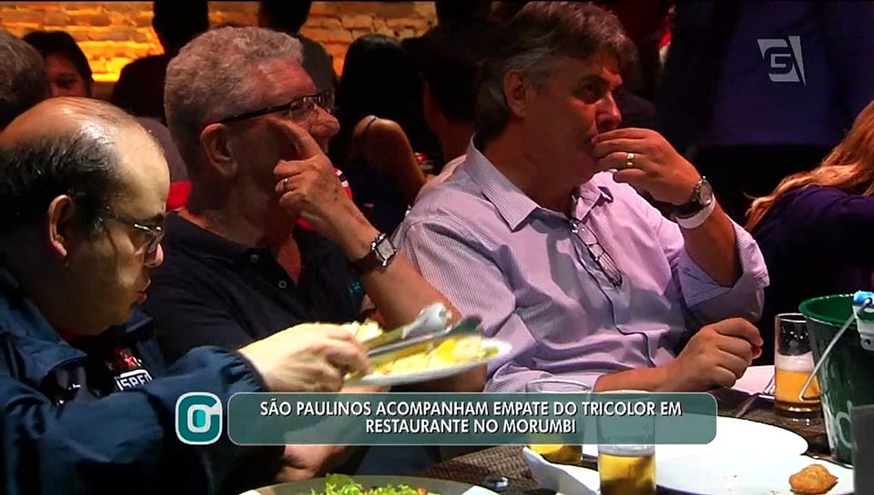 São Paulinos acompanham empate do Tricolor em restaurante no Morumbi