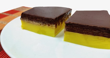 طريقة عمل قالب الكاسترد والشوكولا بالبسكويت