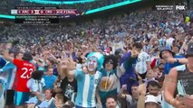 Lionel Messi and Argentina celebrate after advancing to 2022 World Cup Final