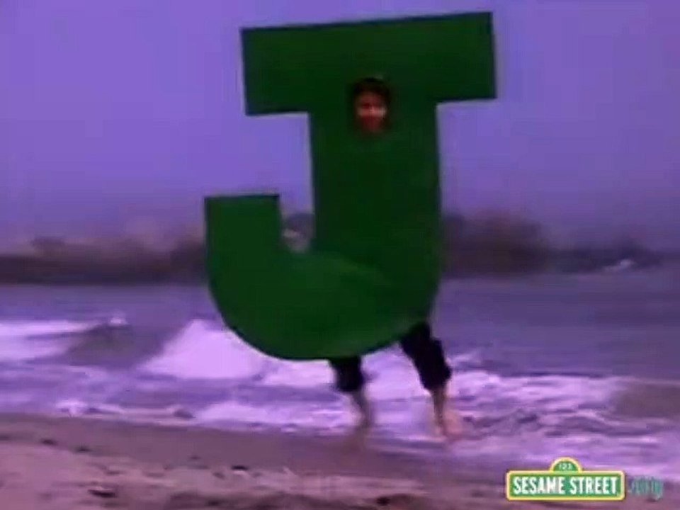 Letter J on the Beach