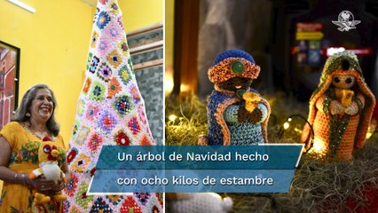 Eva Fouche cumple su sueño de tejer la Navidad