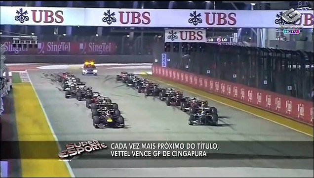 Assista a vitória de Vettel no GP de Cingapura