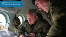 Shoigu visita a las tropas rusas que combaten en Ucrania