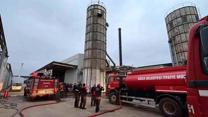 Düzce'de fabrika yangını korkuttu