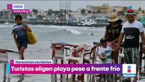 Pese a frente frío, turistas eligen Veracruz para pasar fiestas decembrinas