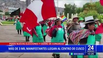 Cusco: Más de 3 mil manifestantes llegan hasta el centro histórico pidiendo cierre del Congreso