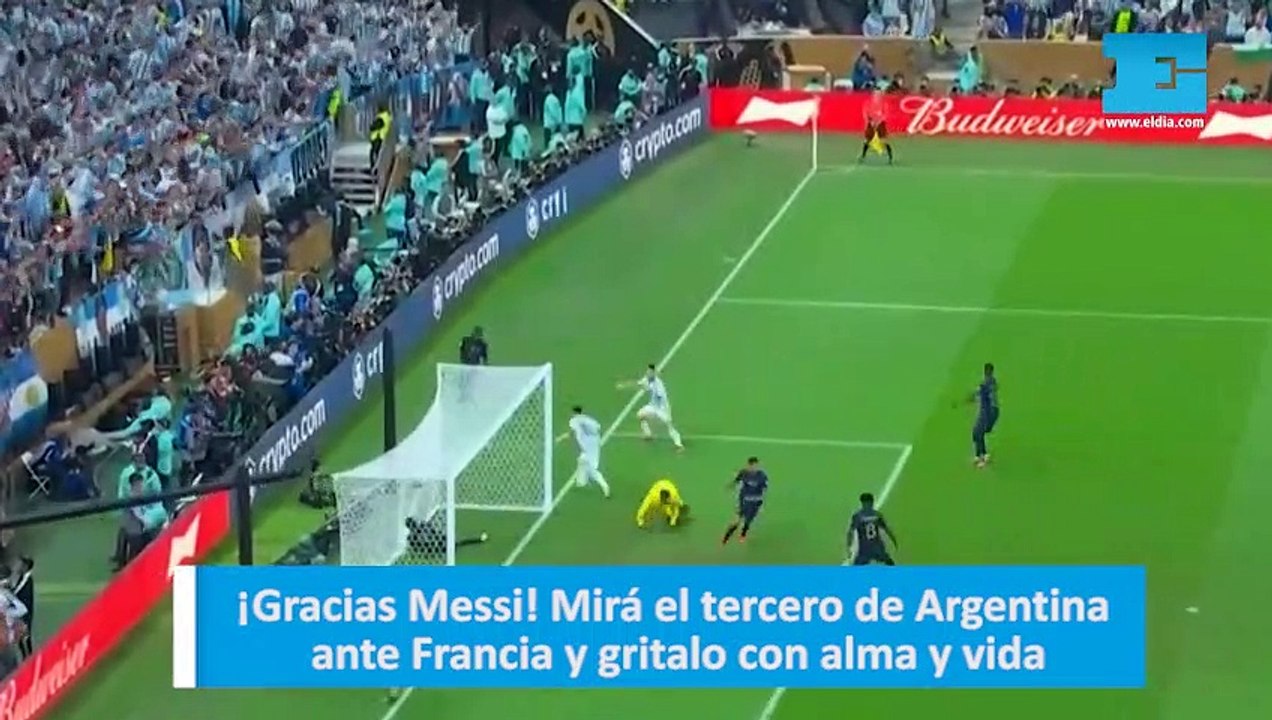 ¡Gracias Messi! Mirá el tercero de Argentina ante Francia y gritalo con alma y vida
