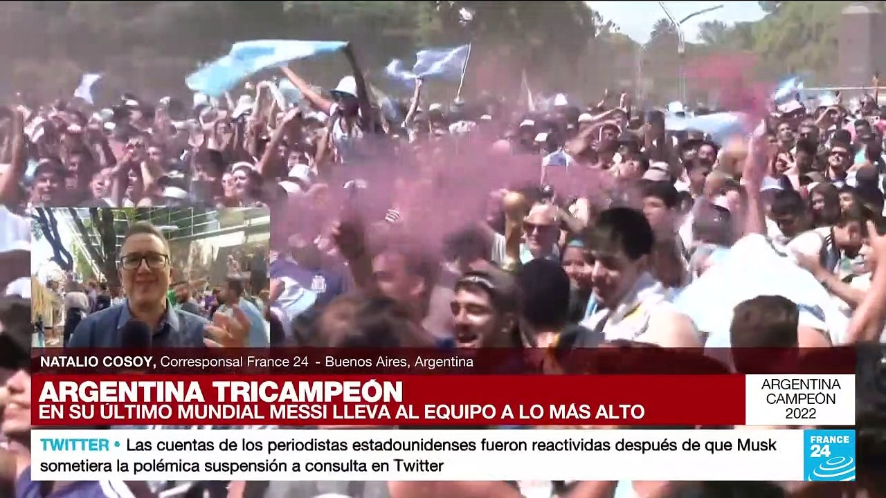 Informe desde Buenos Aires: entre lágrimas, argentinos celebran su tercera Copa Mundo