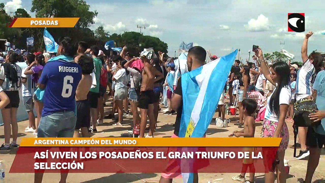 Así viven los posadeños el gran triunfo de la selección.