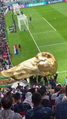 Chiếc cup WC được thổi căng để mang ra sân