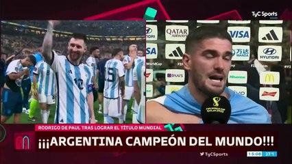 "Somos campeones del mundo": la felicidad de De Paul, el motorcito de la Selección