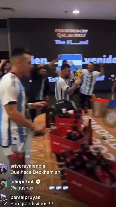 İşte şampiyonluk sonrası Arjantin soyunma odası